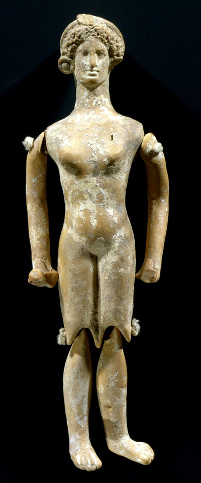 Bambola con arti mobili (plangona) officina attica, 430-420 a.C. da Greek